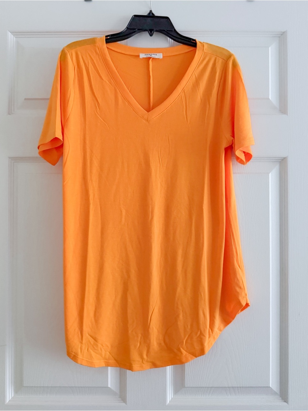 Zenana Outfitters Mustard Yellow V-Neck Short Sleeve Tee